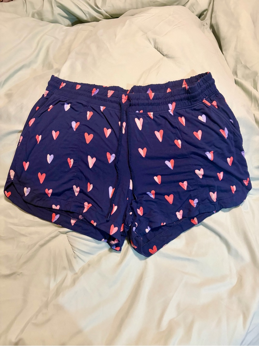 Soma Navy Heart Print Lounge Shorts